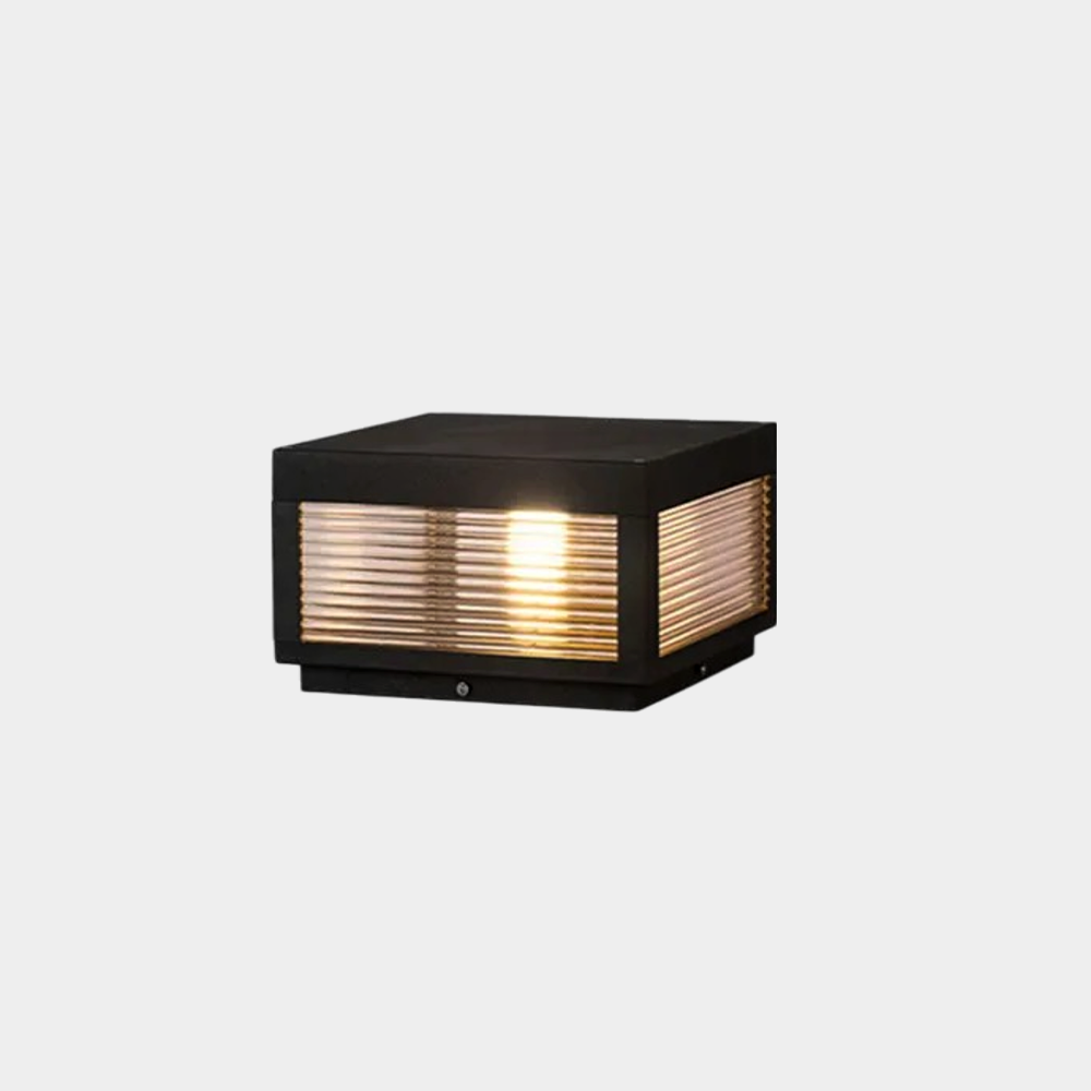 Modern Black Square Outdoor Path Light