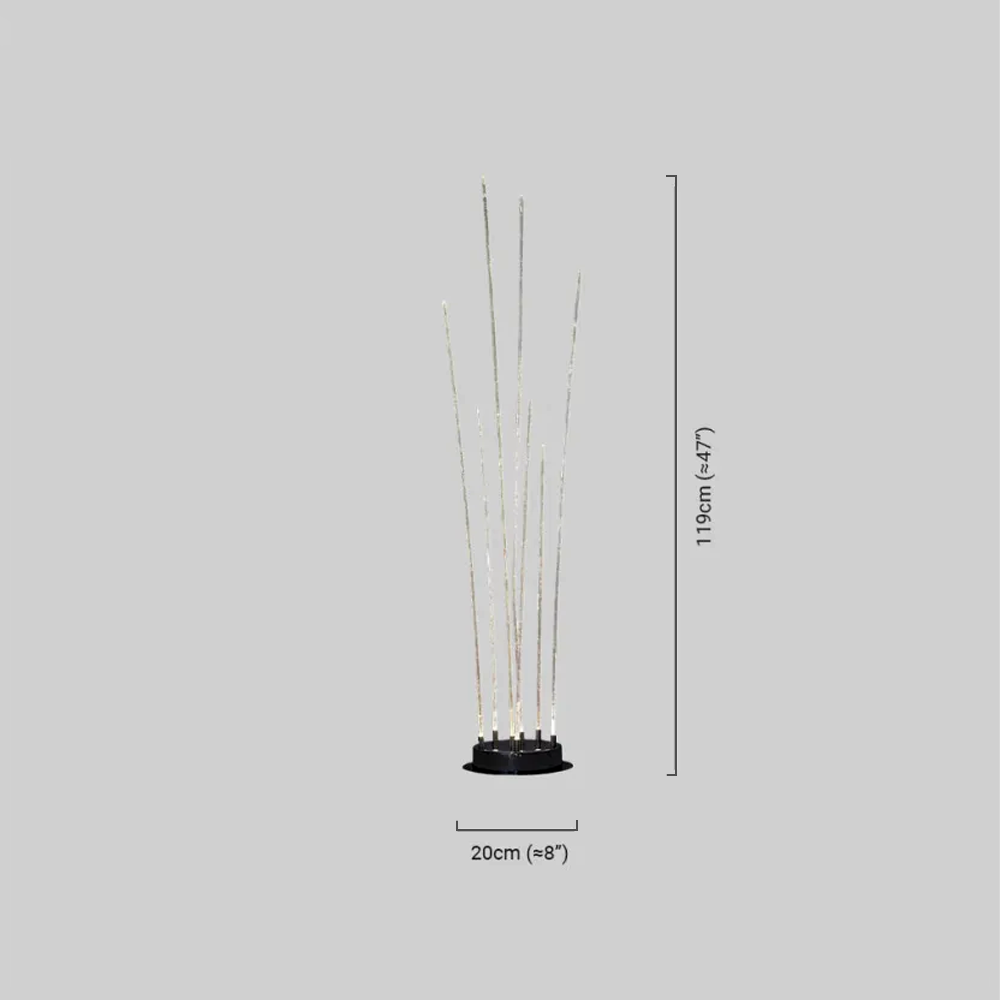 Art Deco Optical Fiber LED Path Light Dimensions
