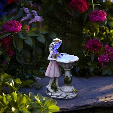 Art Deco Fairy Girl Outdoor Floor Lamp