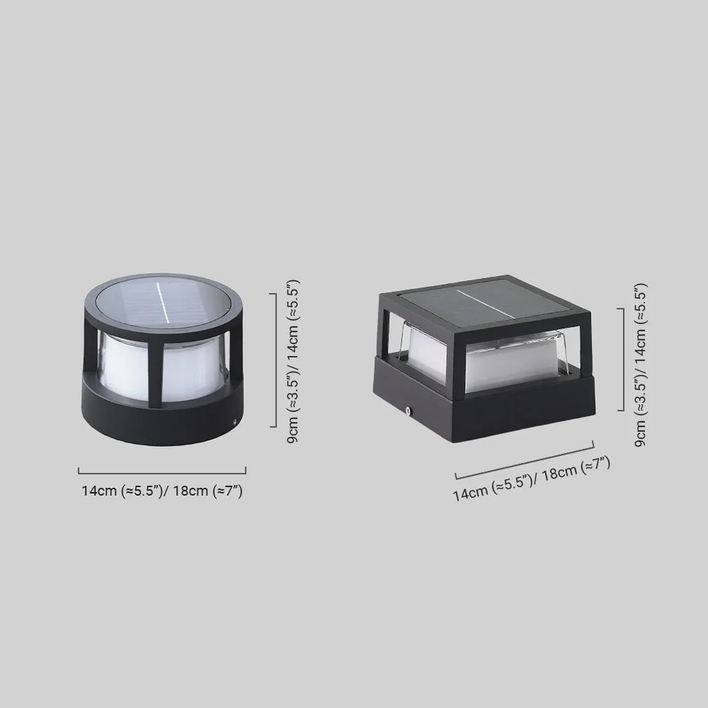 Modern Metal Outdoor Lamp Dimensions