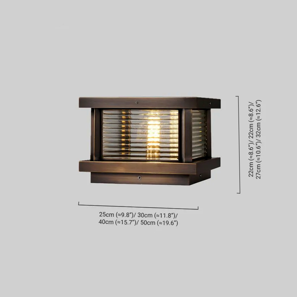 Modern Square Pillar Light Dimension