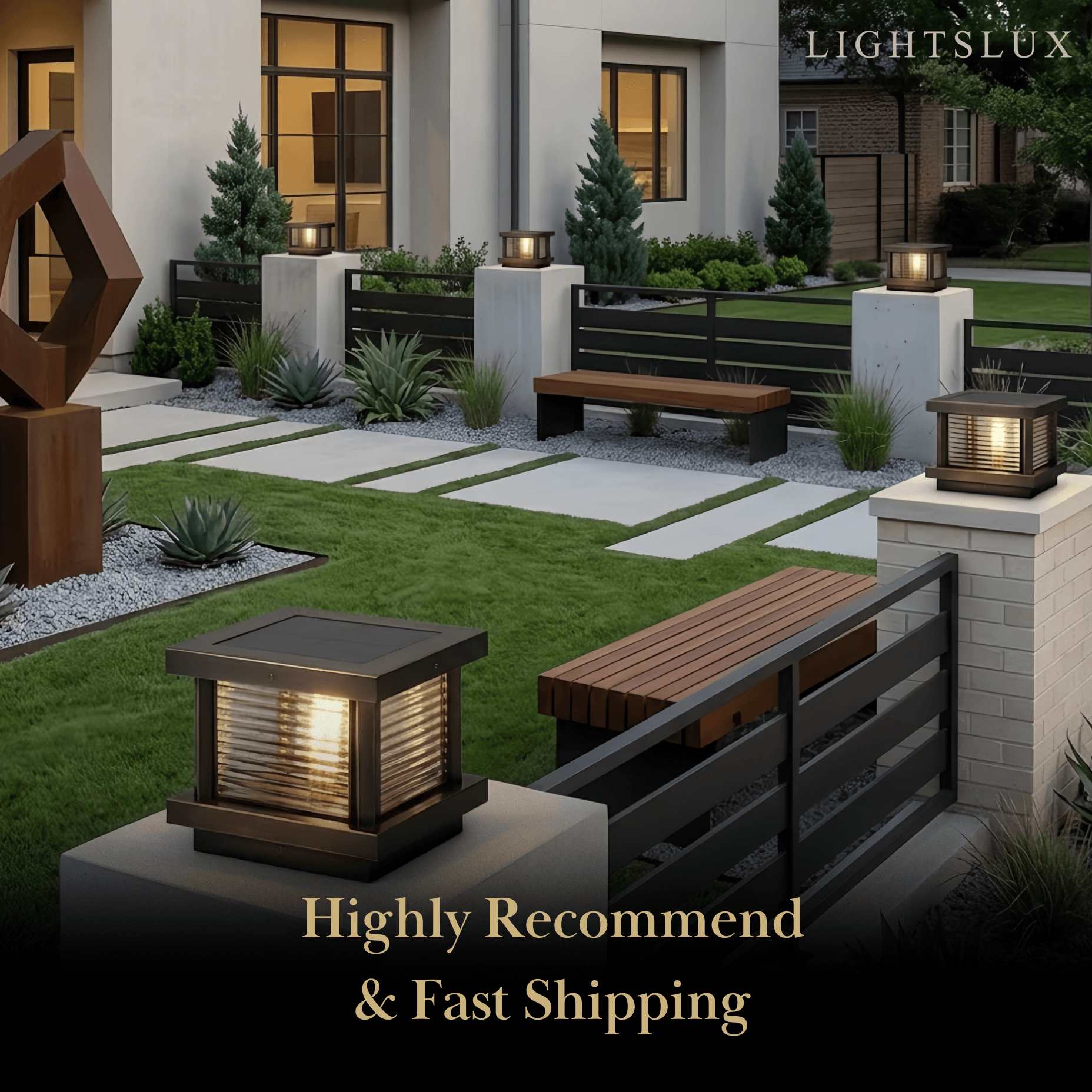 Arcato Modern Square Pillar Light