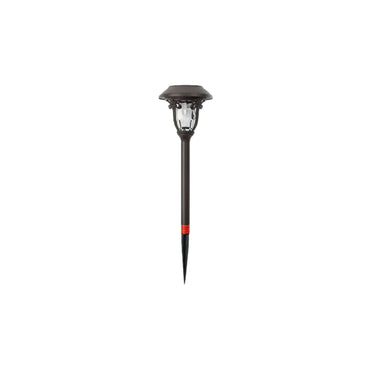 Irondale Industrial Bowl-Shaped Solar Pathway Light – Coffee Metal Outdoor Lamp