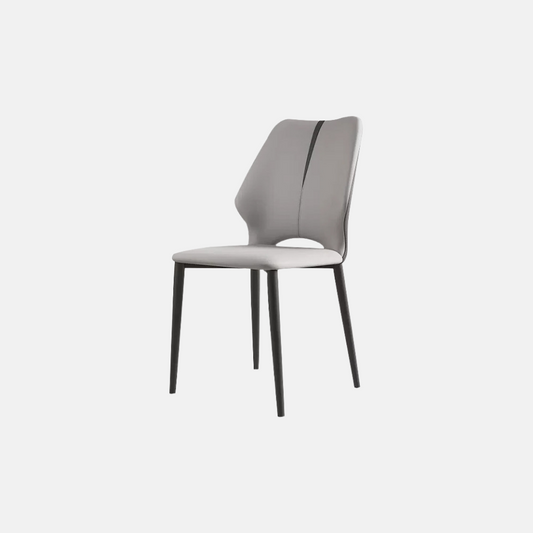 Modern Minimalist Chair - Gray Fabric for Dining Room