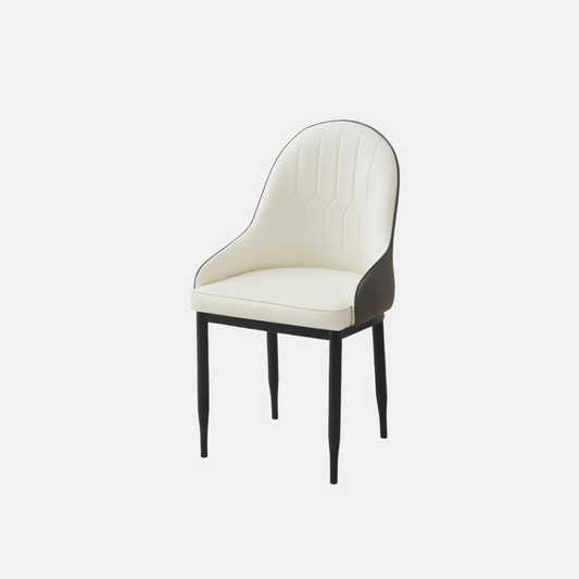 Luxury High-End Beige Leather Chair - For Home Study/Living Room