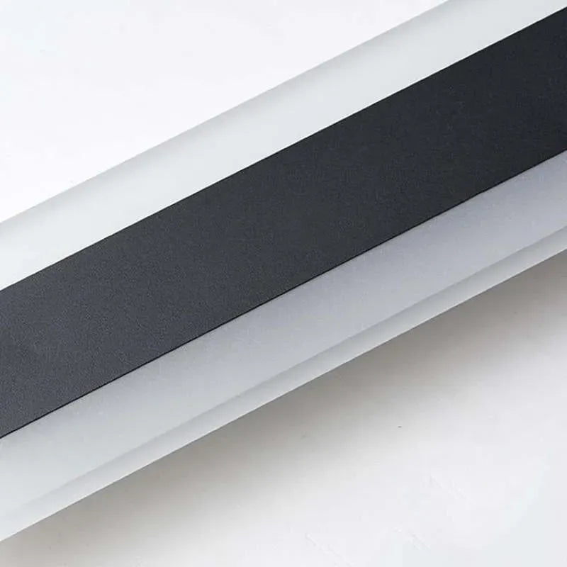 Close-up Modern Black Linear Sensor Outdoor Wall Lamp