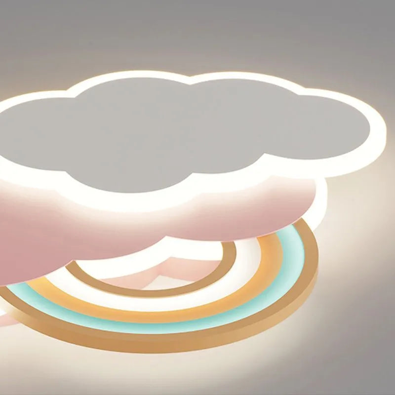 Close - up of Cloud - and - Rainbow - shaped Ceiling Light-1