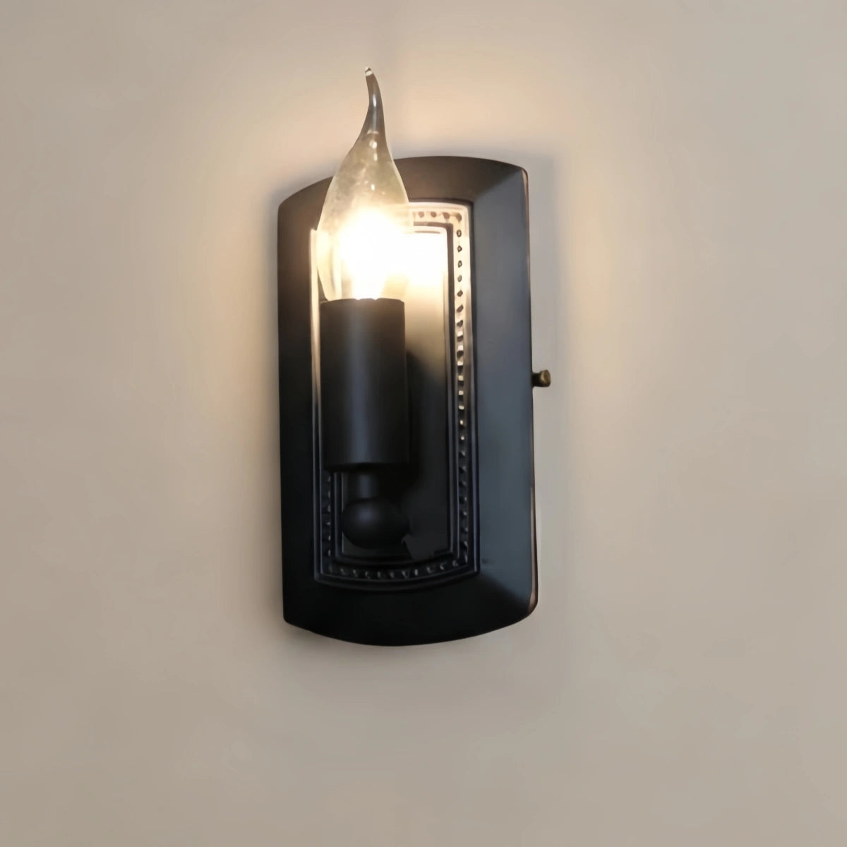 Irondale Industrial Easter Black Candle Metal Wall Lamp