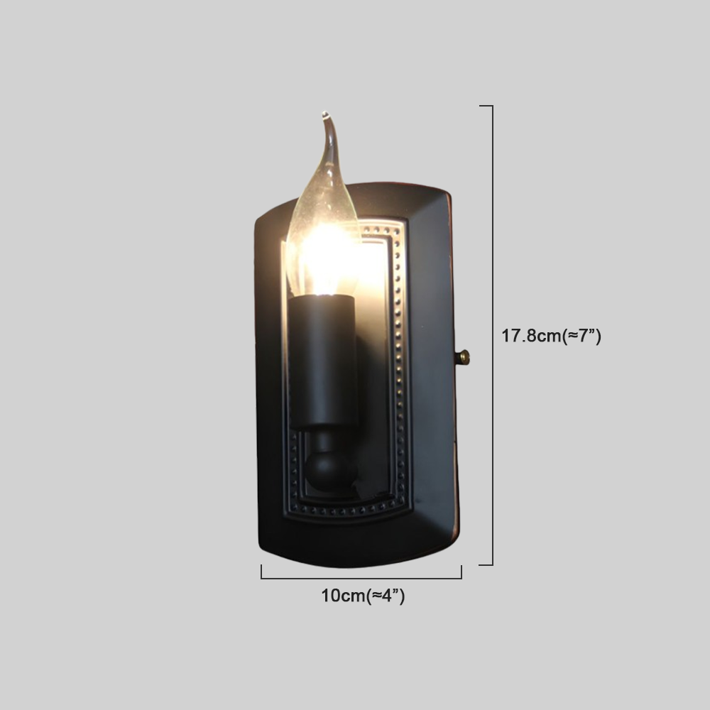 Black Candle Metal Wall Lamp Corridor