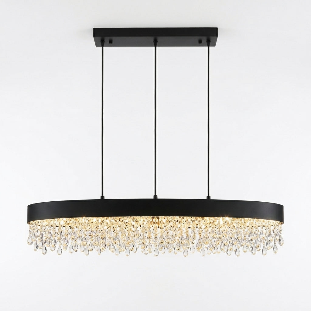 Lámpara Colgante Excelis Royal Crystal - Isla de Comedor/Cocina de 4 Colores