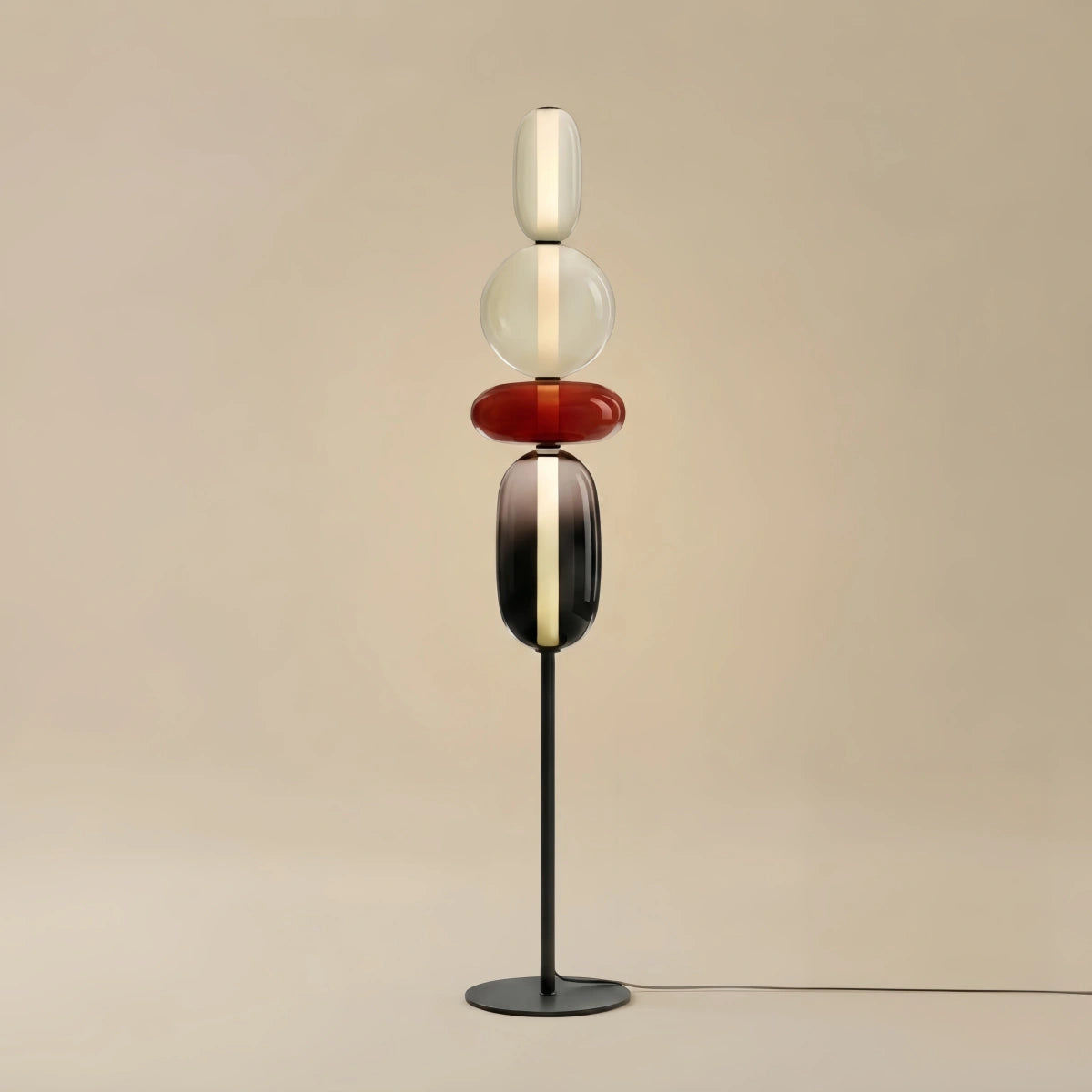Prisma Modern Floor Lamp – Hand-Blown Crystal Interactive Design for Living Room Bedroom