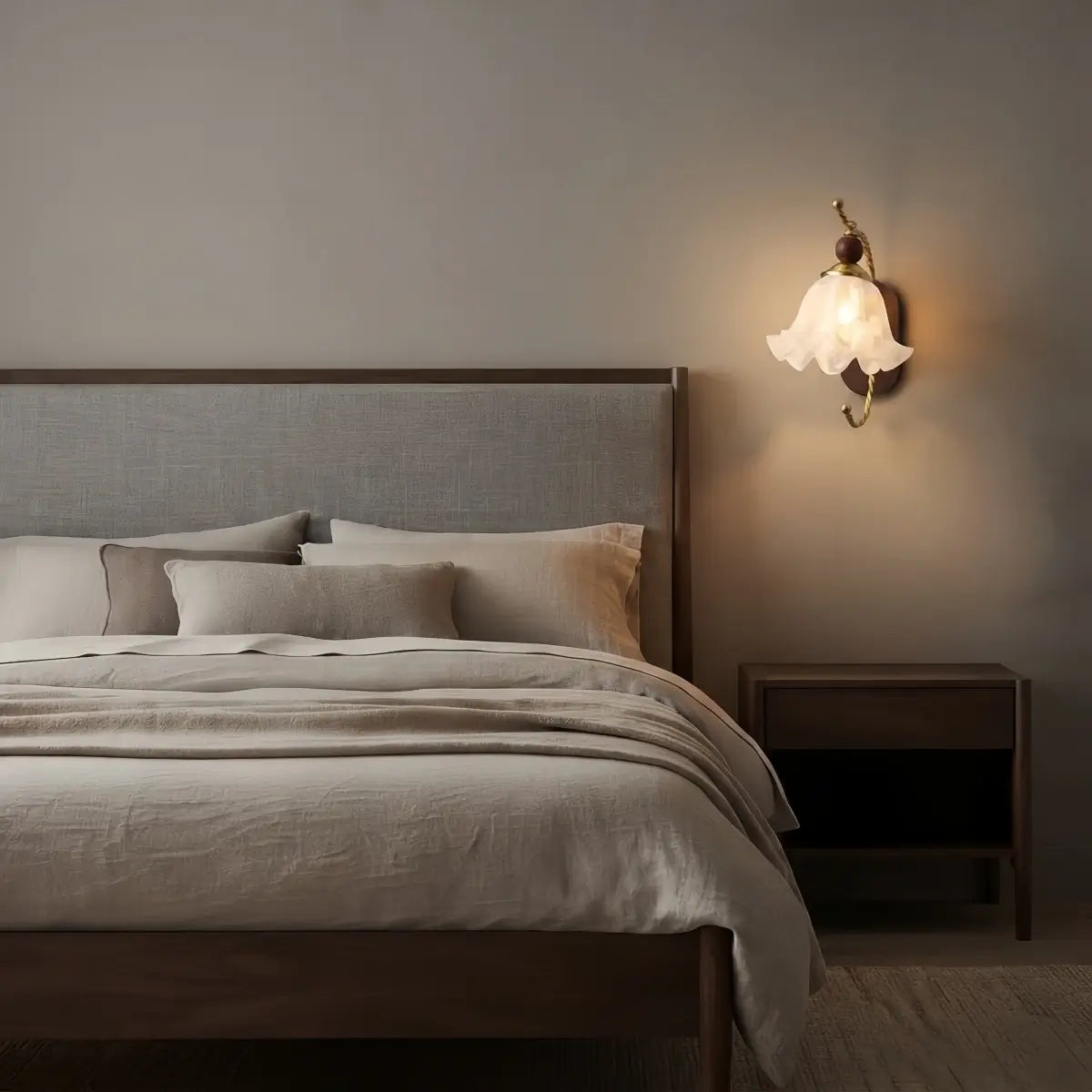 HL009Lunara Mid-Century Glass Wall Lamp -- Glass for Bedroom