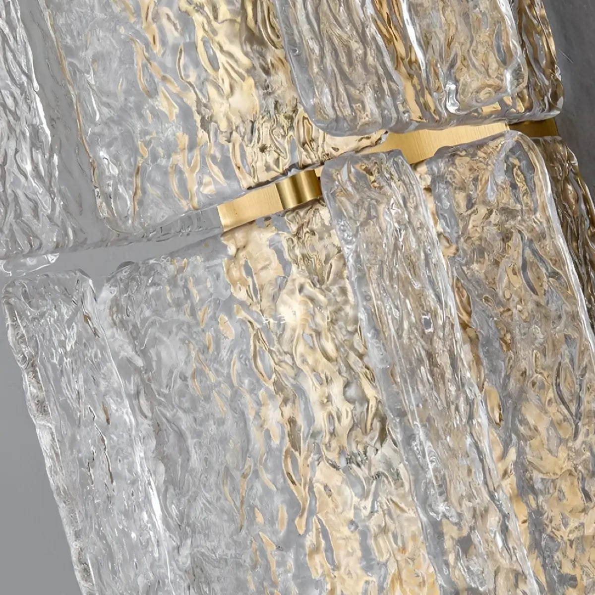 Vetro Elegant Postmodern Glass Wall Sconce -- Clear for Living Room Details