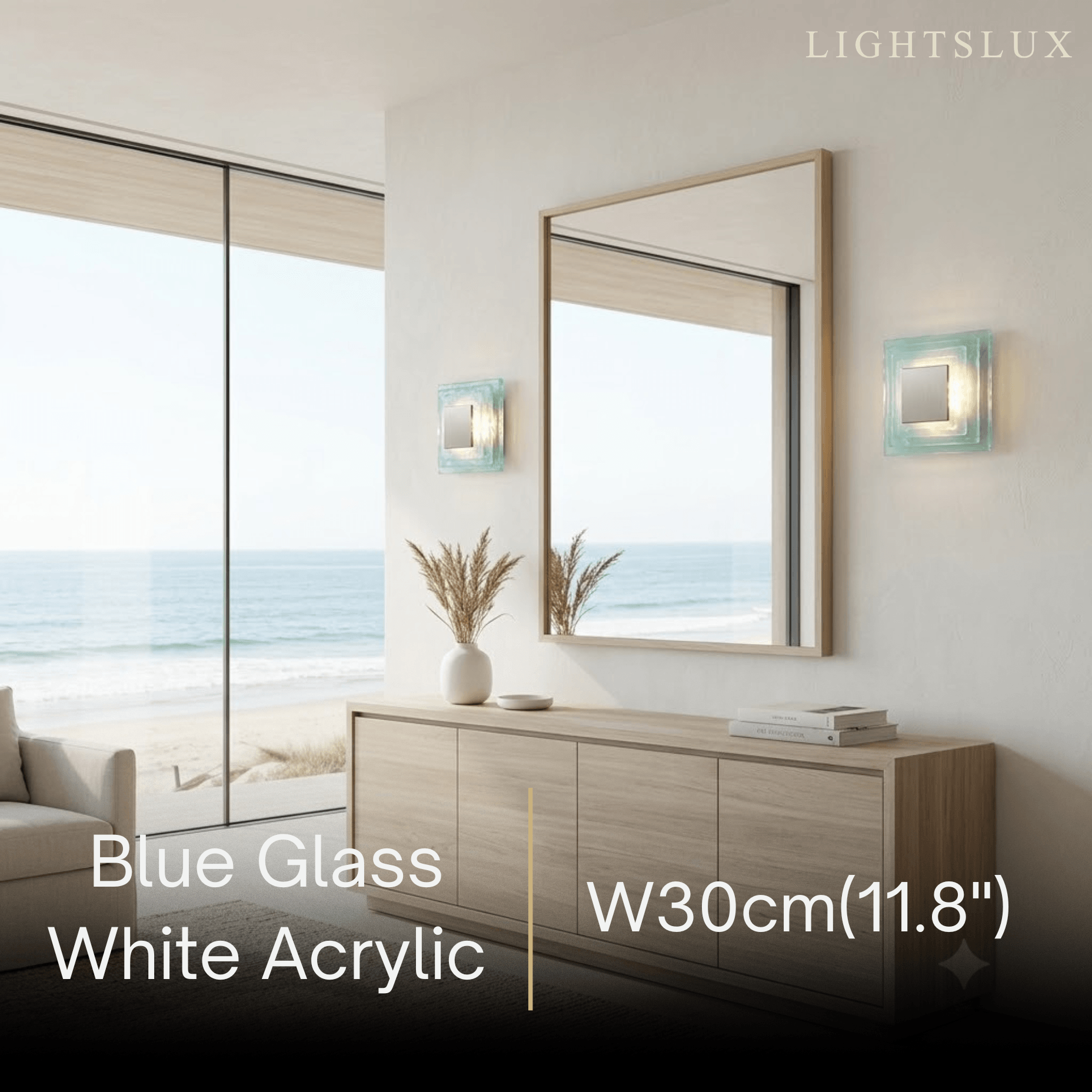 Velora Elegant Wall Light -- Layered Murano Glass for Sea Living Room