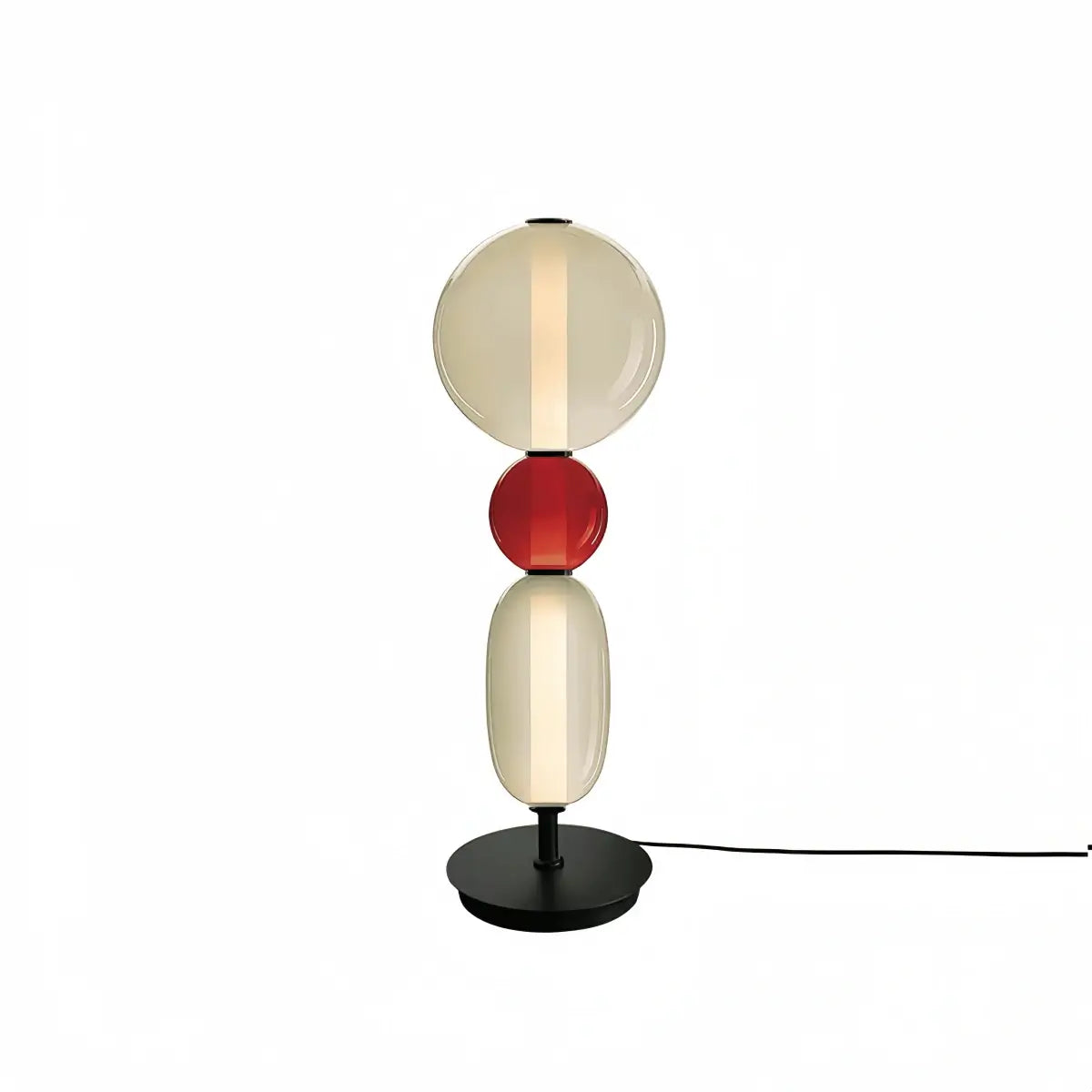 Vetro Art Deco Glass Table Lamp -- Hand-Blown Crystal LED for Living Room