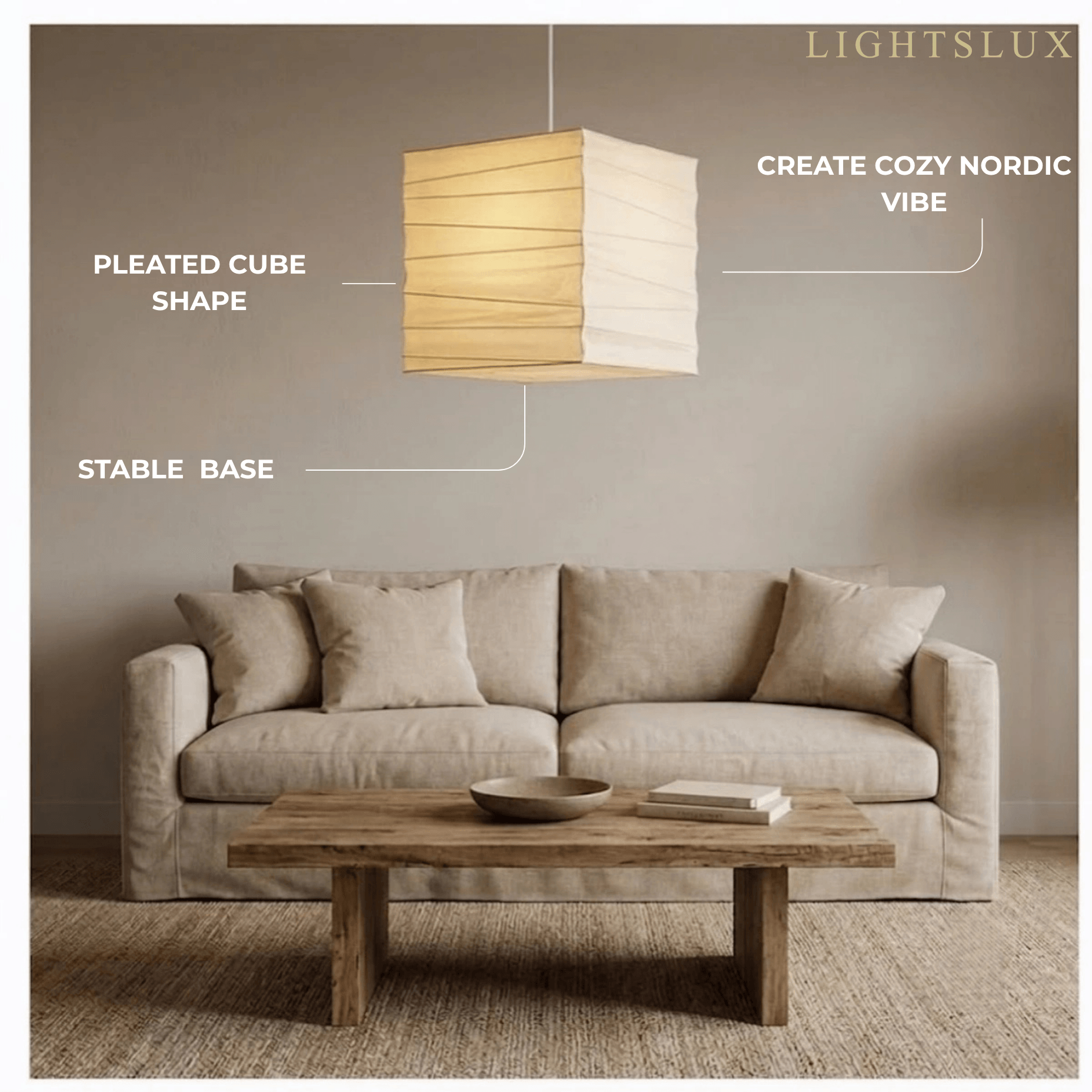 Zenno Wabi-sabi Linen Fabric Light For Diningnt