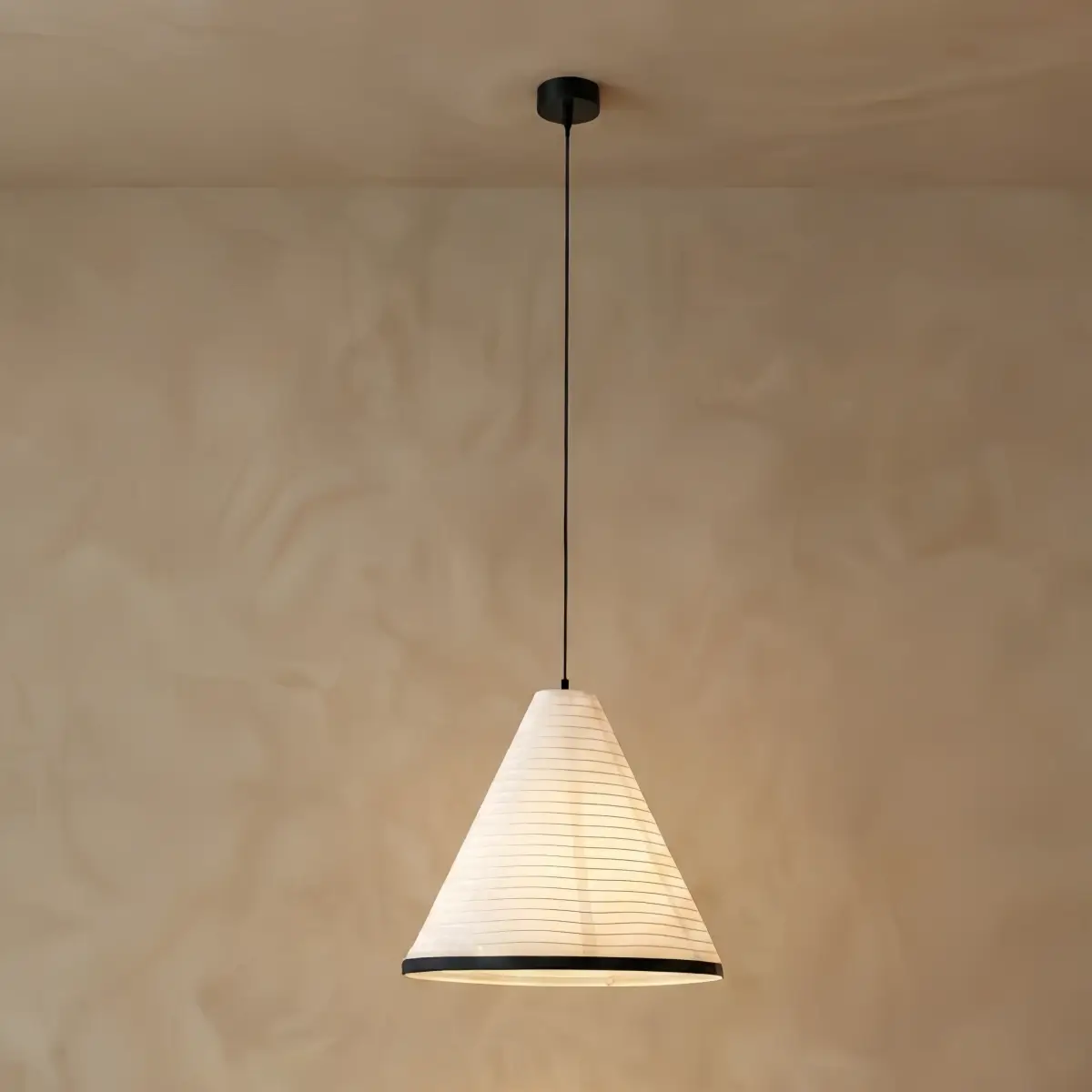 Zenno Wabi-sabi Pendant Light — Metal Frame for Living Room