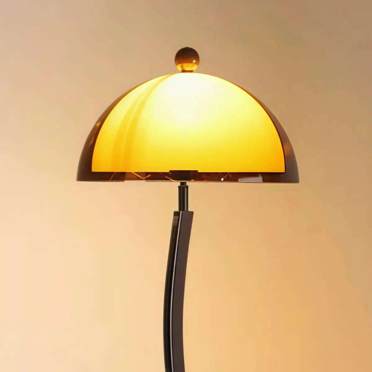 Velora Vintage Floor Lamp -- Fabric/Metal/Wood with Stepless Dimming