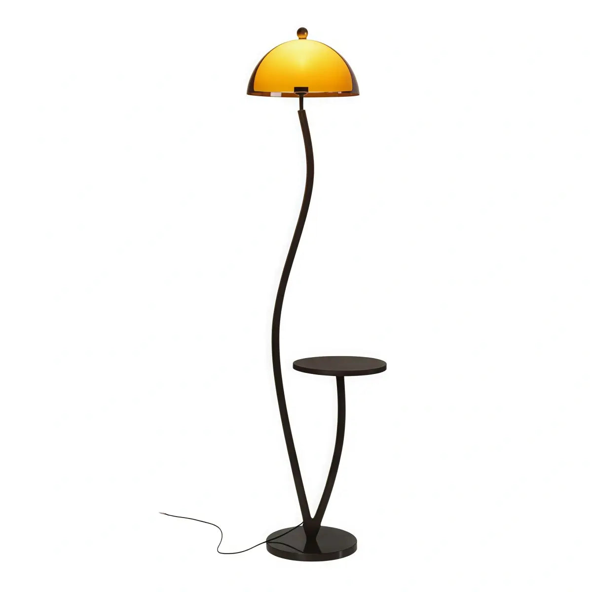 Vintage Floor Lamp -- Fabric/Metal/Wood with Stepless Dimming for Bedroom Living Room