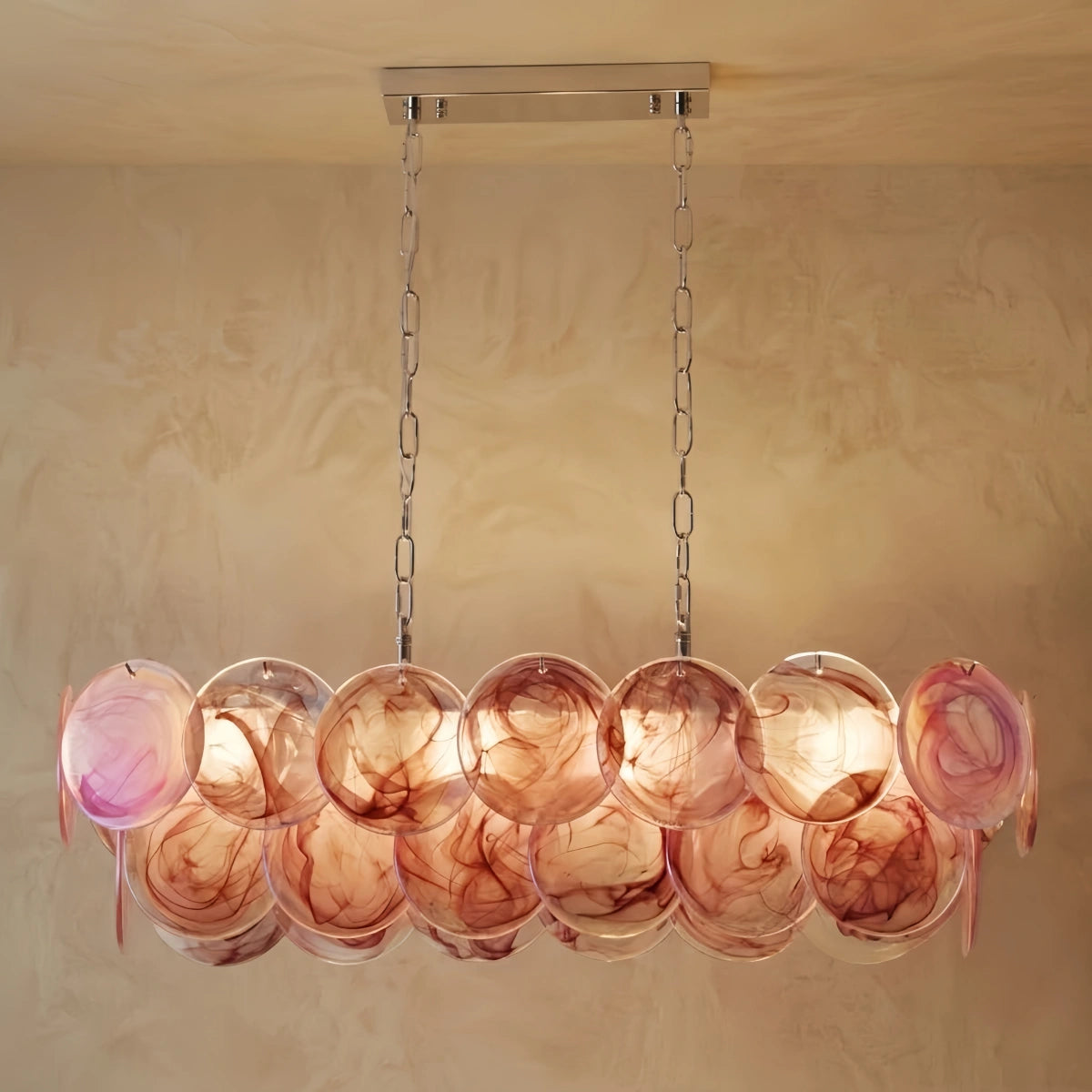ExcelisArt_Deco_Chandelier_Iridescent_Cloud_Glass_for_Bedroom