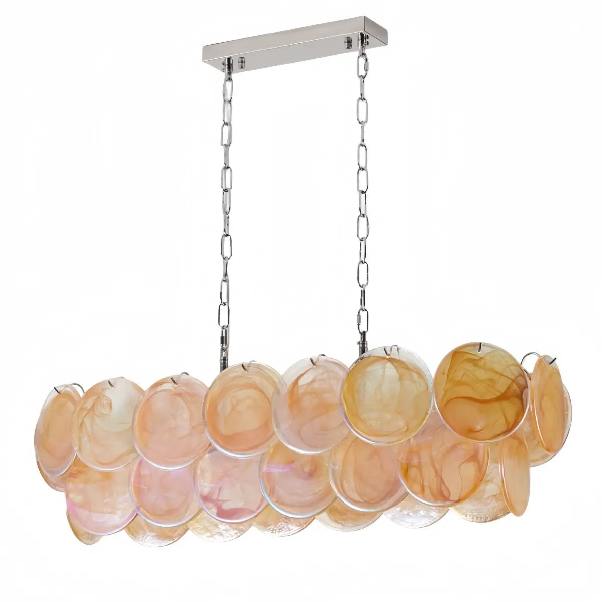 Vetro Luxury Chandelier Glass Crystal with Tri-color LED Multi-color for Living Room