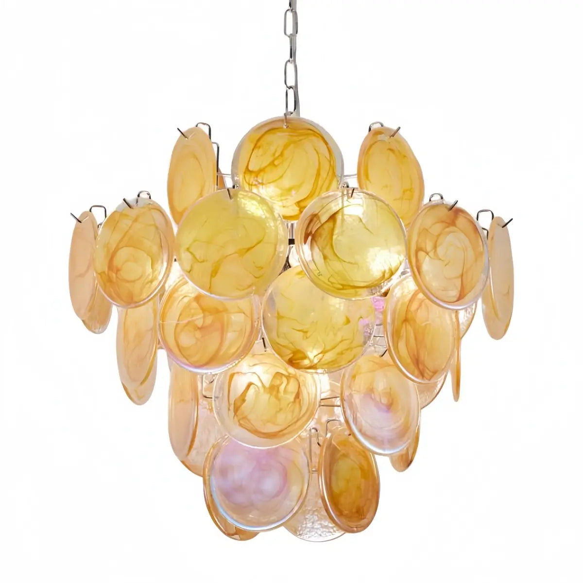Vetro Luxury r - Iron Glass Crystal with Tri-color LED Multi-color for Living Room