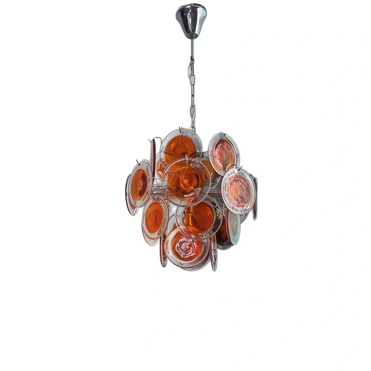 Vetro Art Deco Chandelier -- Dimmable 3-Color Change _for_white ground