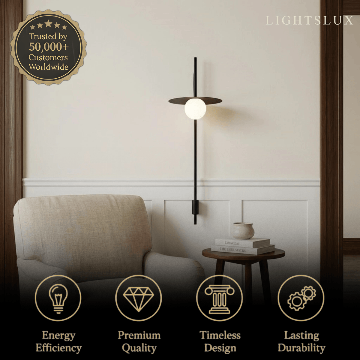 Modern Wall Sconce - Glass Metal with Dimmable G9 - Matte Black for Bedroom Hallway