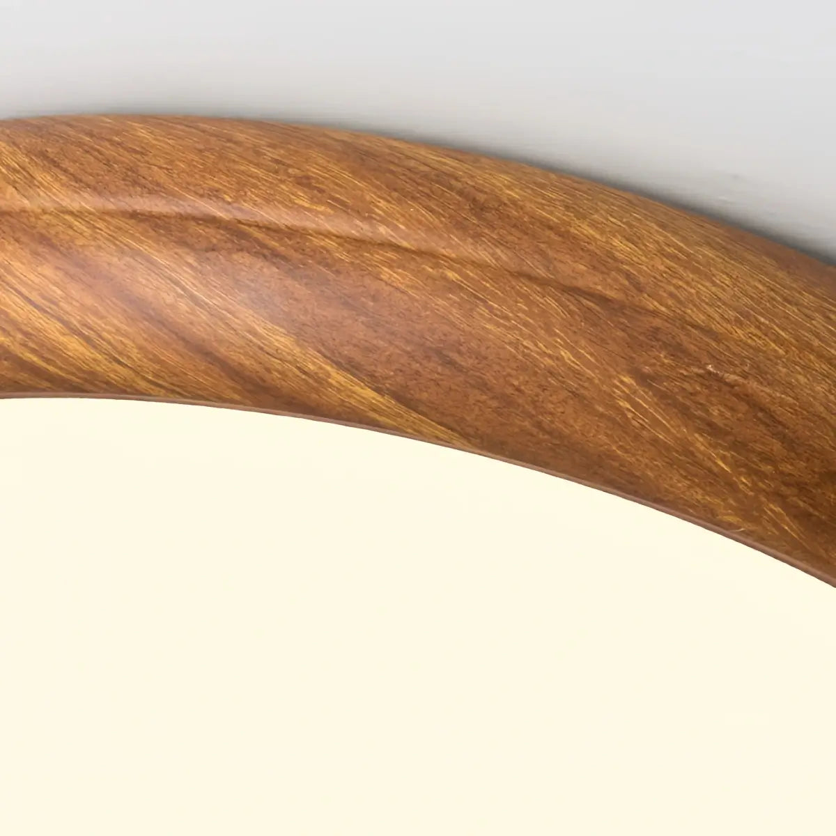 Scandinavian Round Ceiling Light – Metal & Acrylic, Walnut for Bedroom & Kitchen
