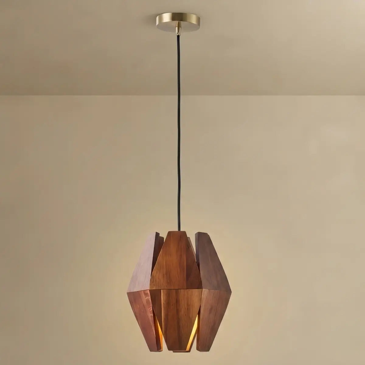 Arcato Vintage Pendant Light Wood - Walnut for Dining Room