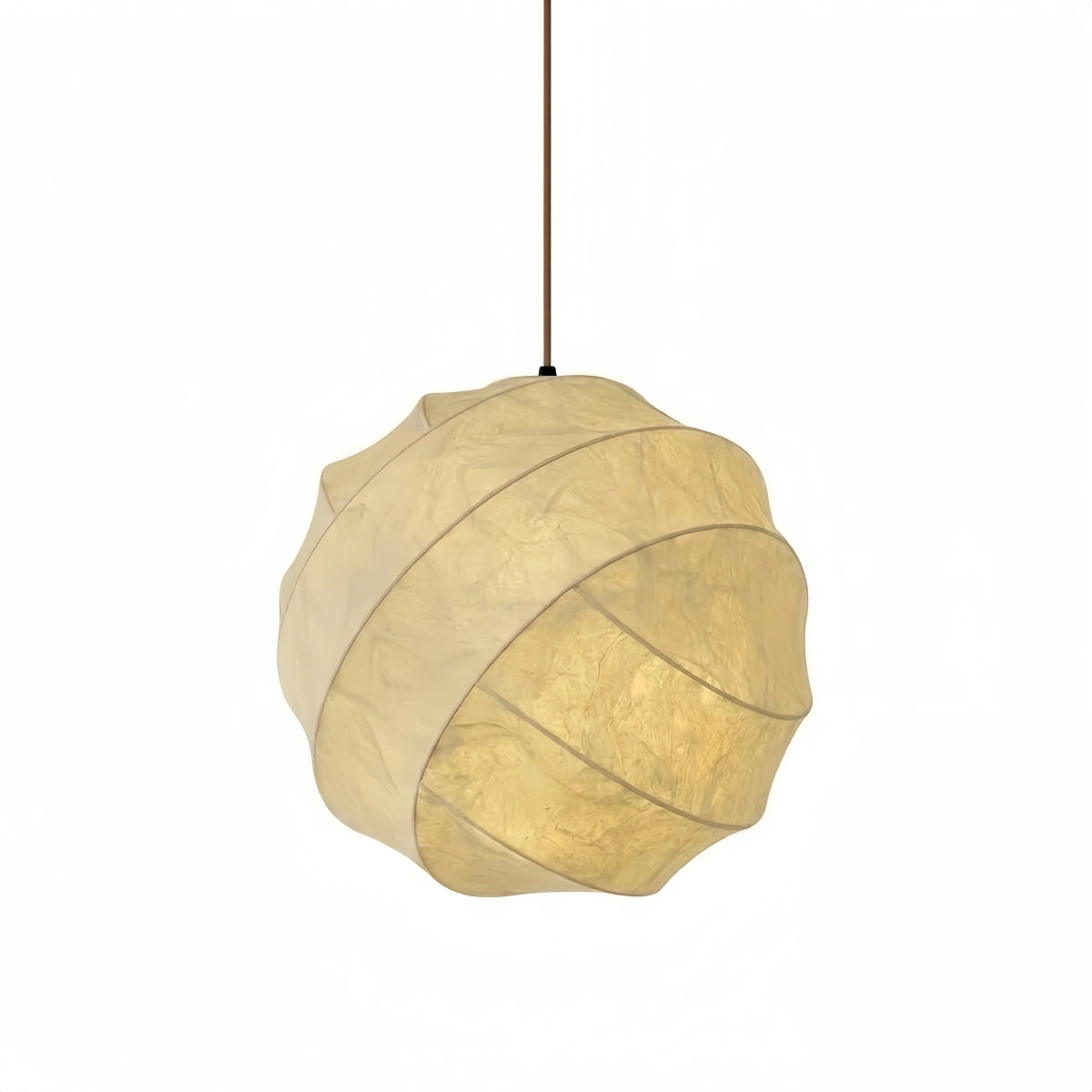 Sandora Silk Pendant Light -- White Natural Mulberry for Dining Room