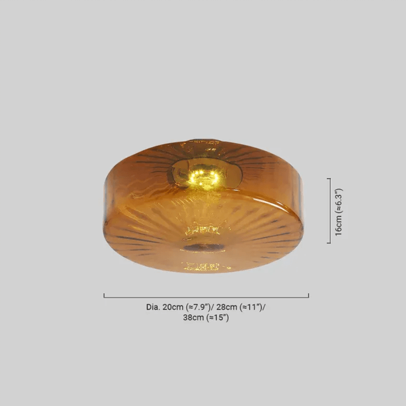 Modern Round Flush Mount Ceiling Light Dimension