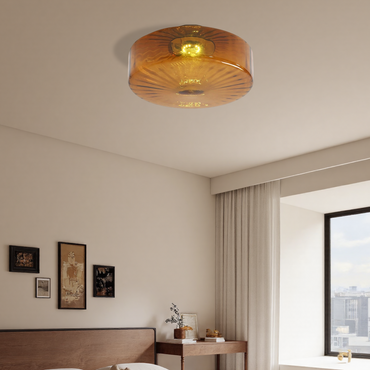 Modern Round Flush Mount Ceiling Light for Bedroom