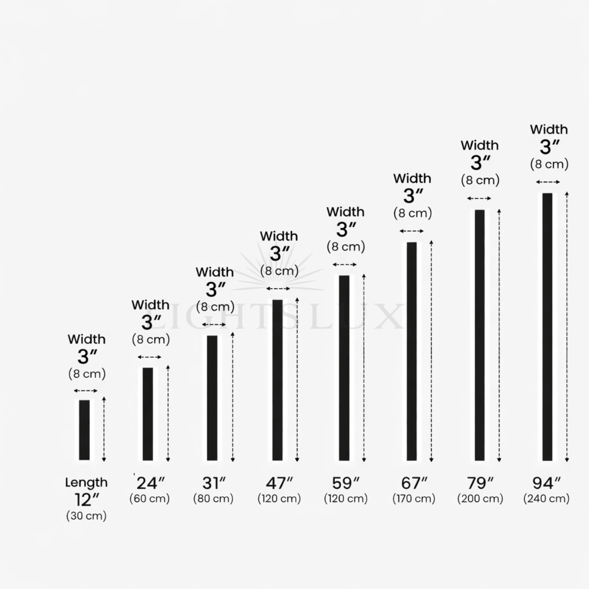 Arcato Modern Outdoor LED Wall Light with Sensor - in 8 Size for Outdoor