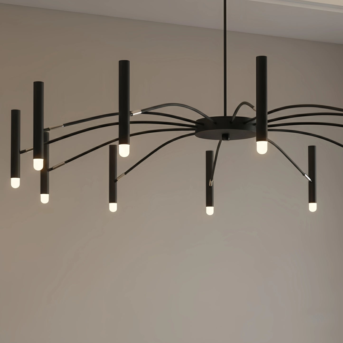Nebula Modern Contemporary Candle Chandelier with Adjustable