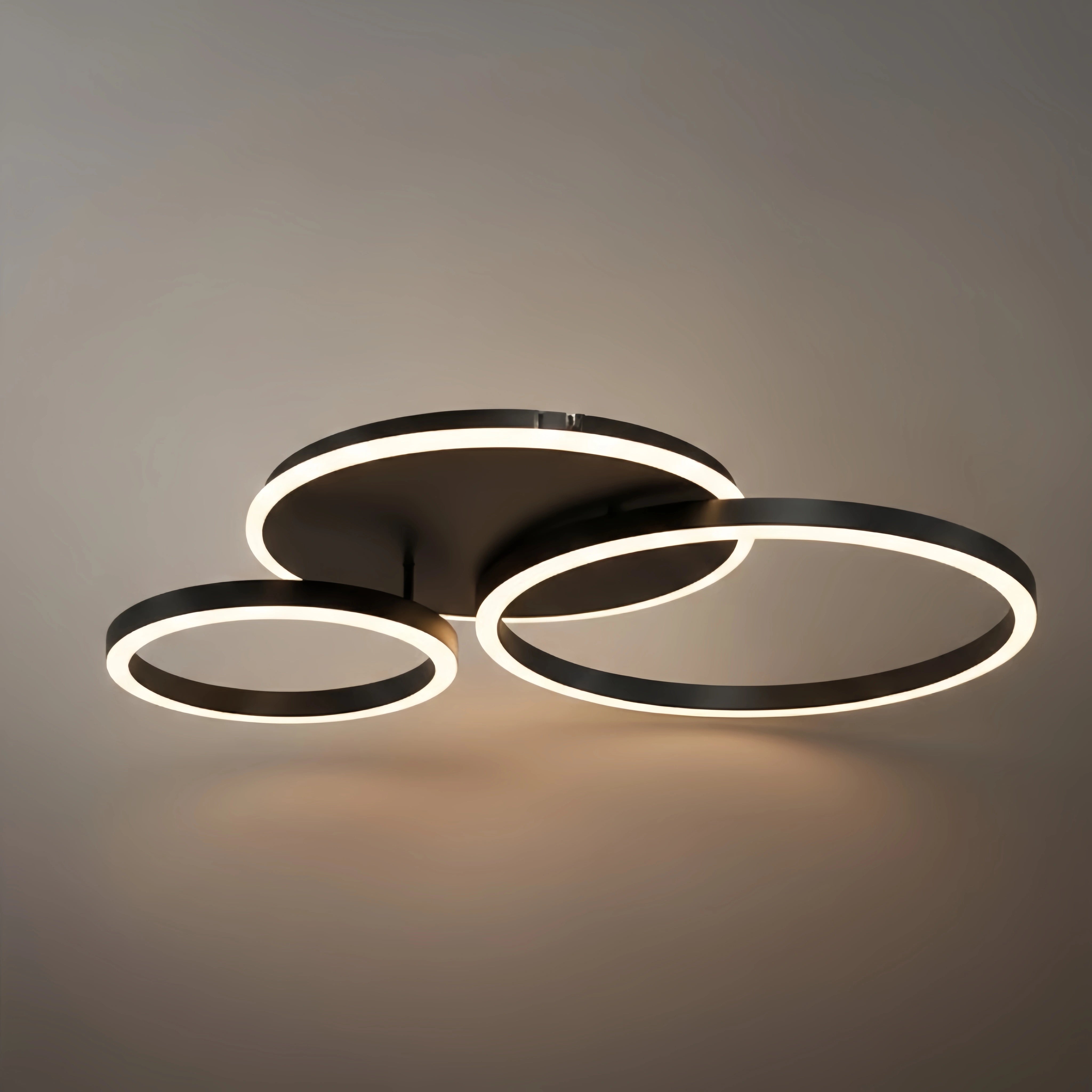 Ring Black/Gold Celing Light, 4Style, for Bedroom/Living Room/Commercial