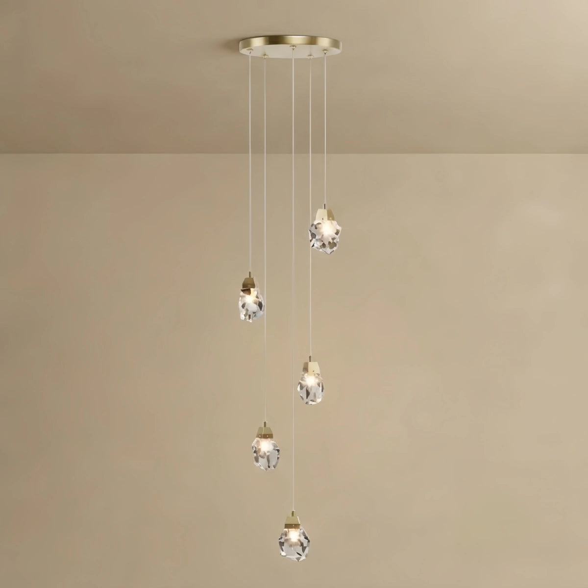 Crystal Chandelier - Shimmering Fixture for Dining Room & Grand Interiors