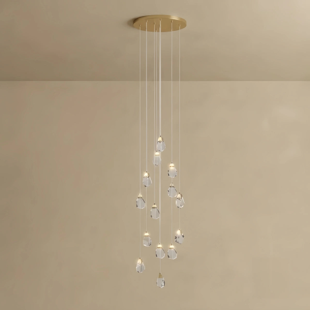 Luxury Crystal Chandelier - Shimmering Fixture for Dining Room & Grand Interiors