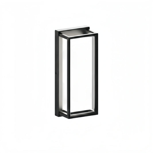 Minimalist Outdoor Wall Sconce in Black Stainless Steel with Adjustable LED Lighting
