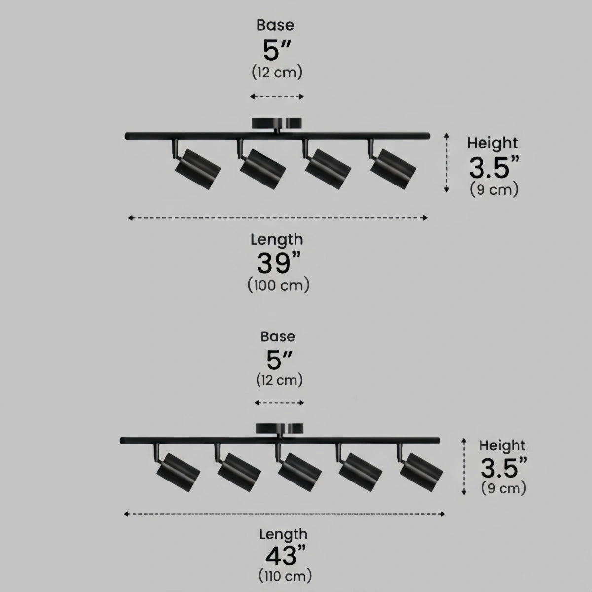 Minimalist Linear Track Light – Brushed Gold/Matte Black for Living/Study Room