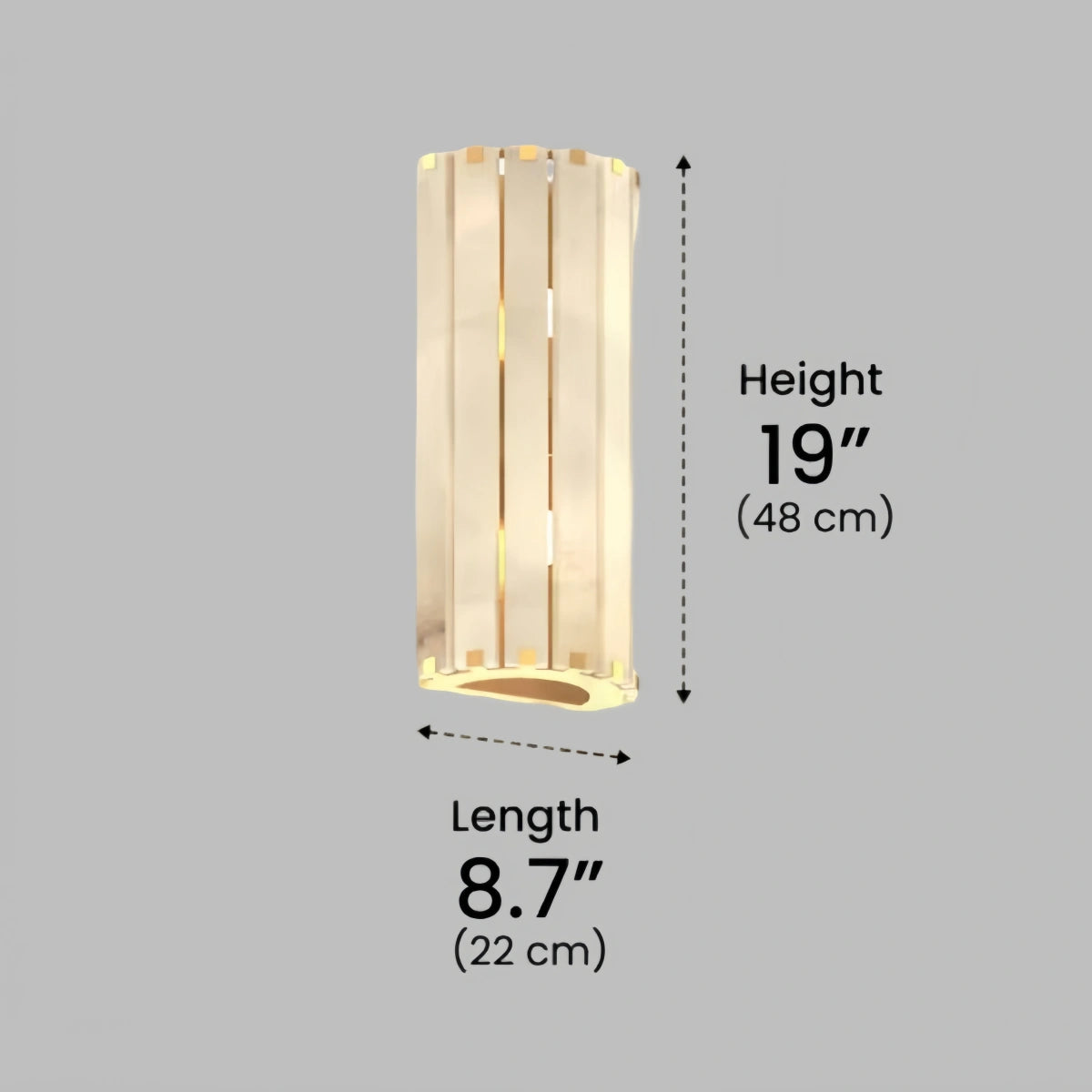 Excelis Modern Vertical Alabaster Wall Sconce – Stainless Steel Frame Hallway