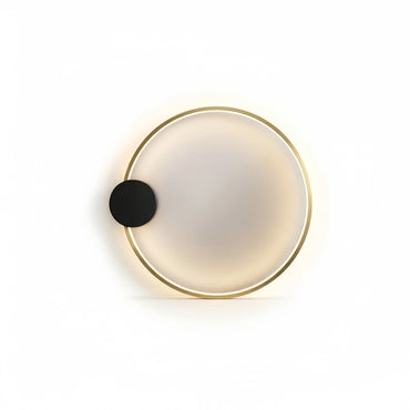 Minimalist Sun Copper Pendant Light – Matte Black Adjustable Brightness for Bedroom