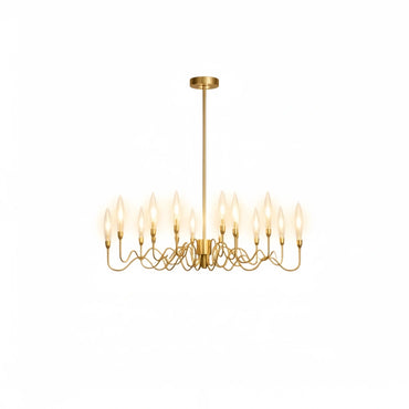 Excelis Modern Geometric Gold Chandelier – Reflective Stainless Steel Spectacle Living Room