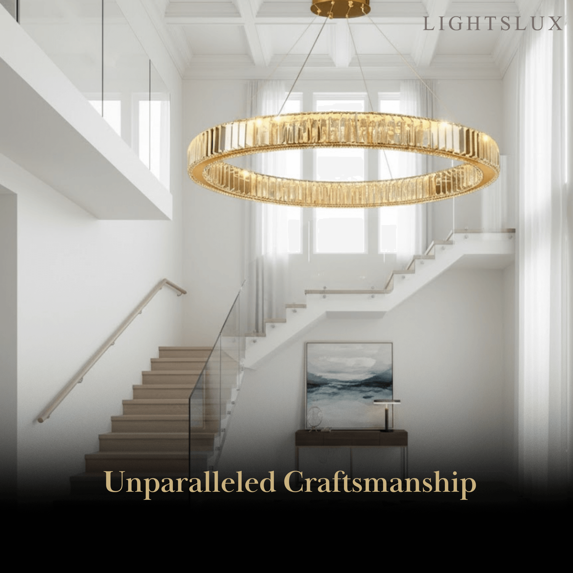 Modern Interlaced Ring Pendant Light