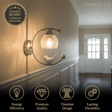 Artistic Ceramic Bird Wall Lamp