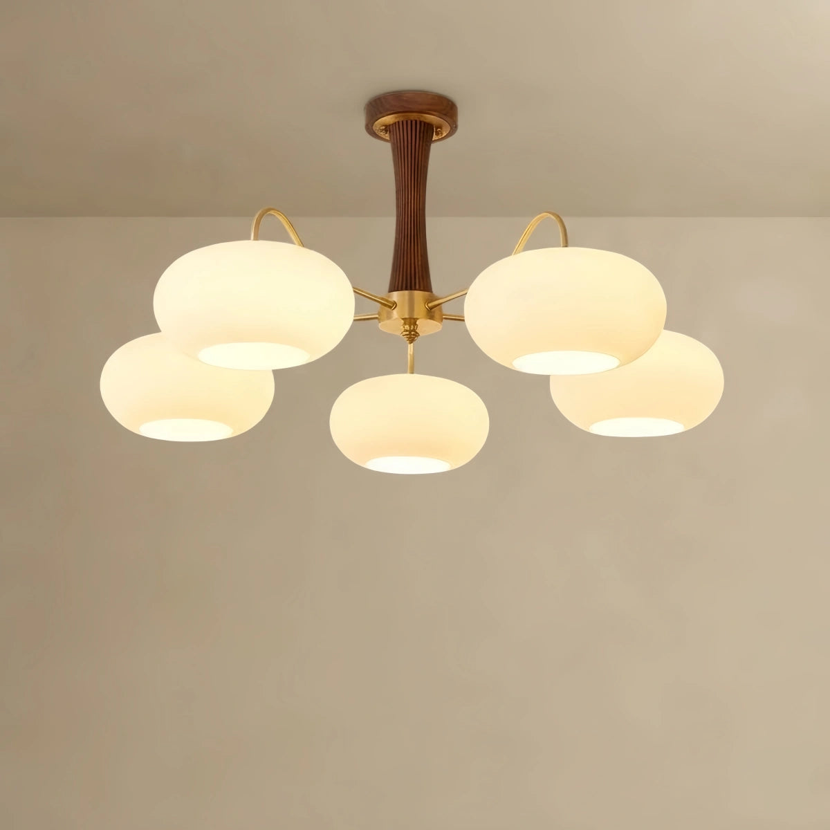 Pendant Light – Mulberry Silk White Globe for Living Room