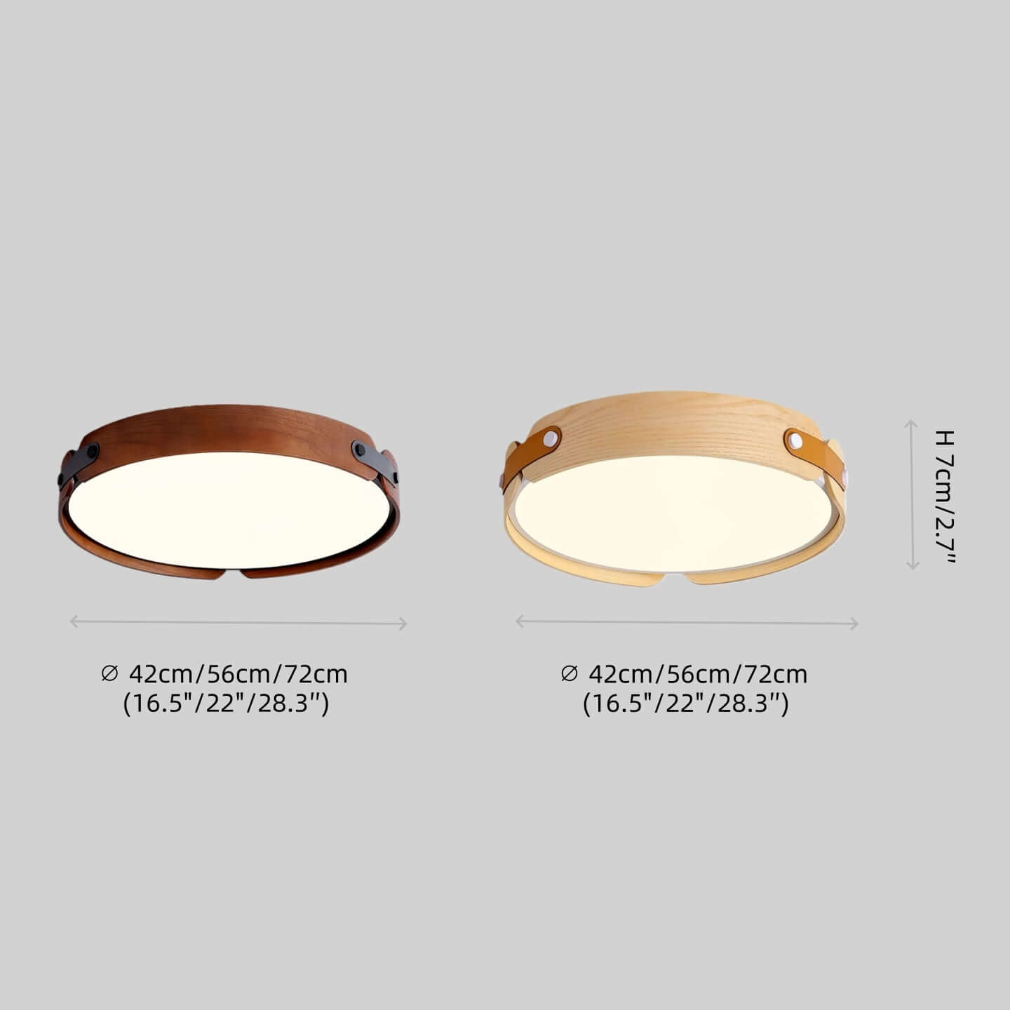 Wabi-Sabi Wood Ceiling Light – Modern LED Flush Mount Lamp