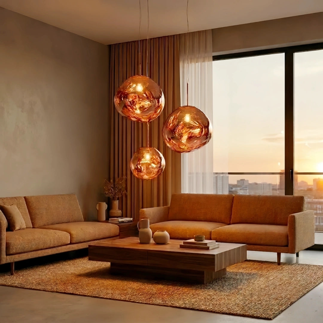 Contemporary Twisted Pendant Lamp — Mirror Finish in 4 Color