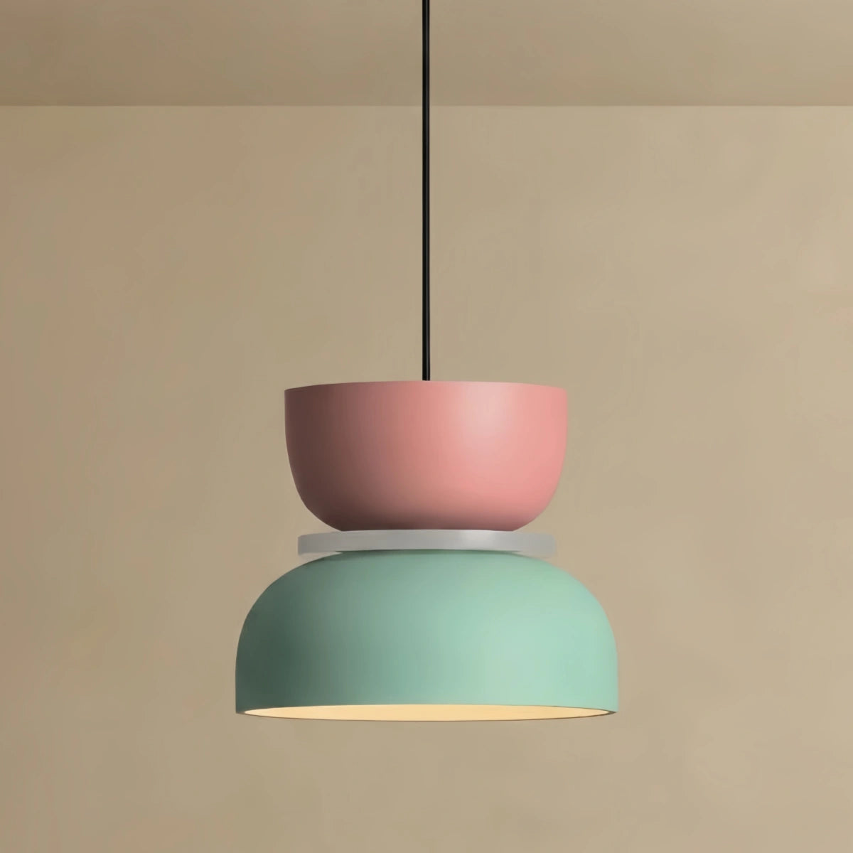 Art Deco Contrast Color Pendant Light - Design for Dining Room