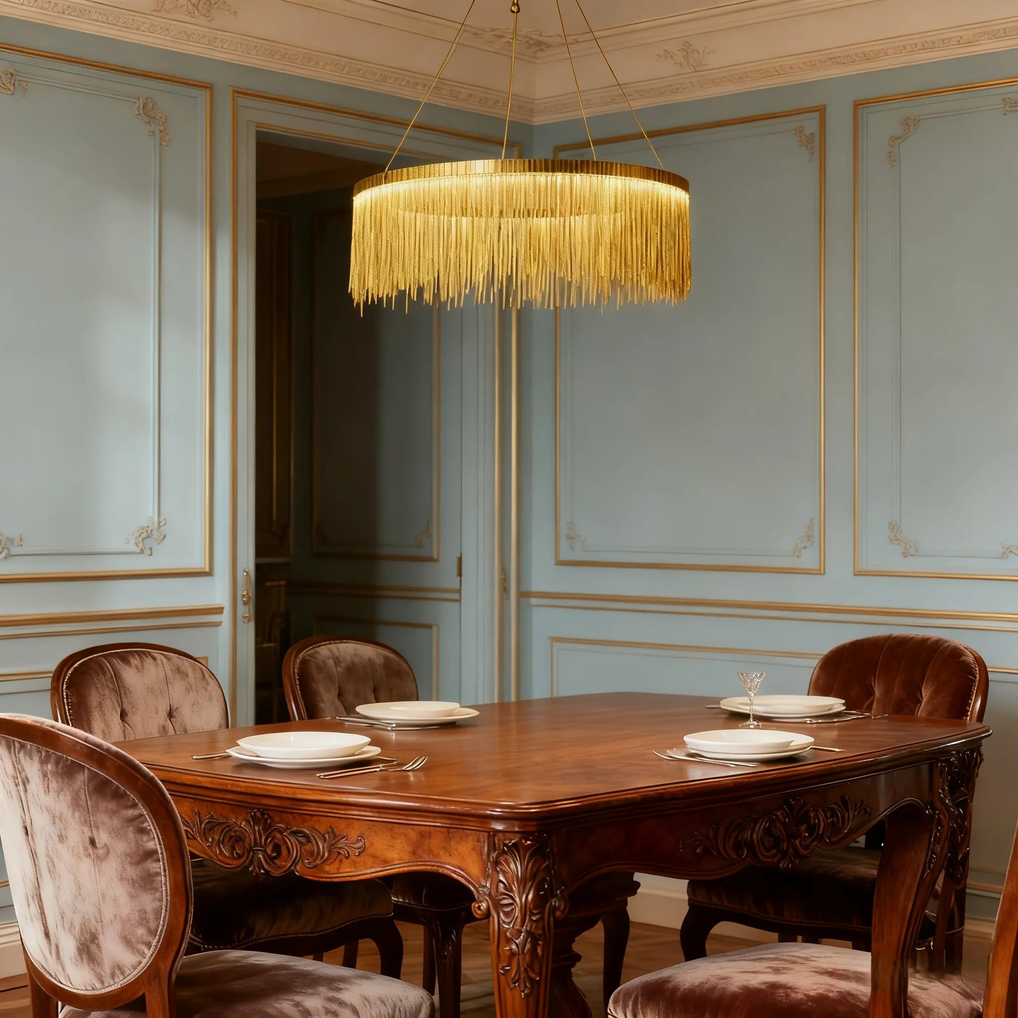 Royal Pendant Light –Gold/Silver/Rose Gold Metal Finish for Living Room